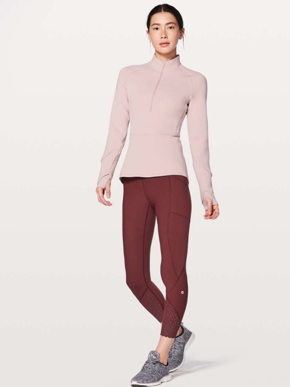 Lululemon Porcelain Pink Weather Or Not 1/2 Zip Pullover